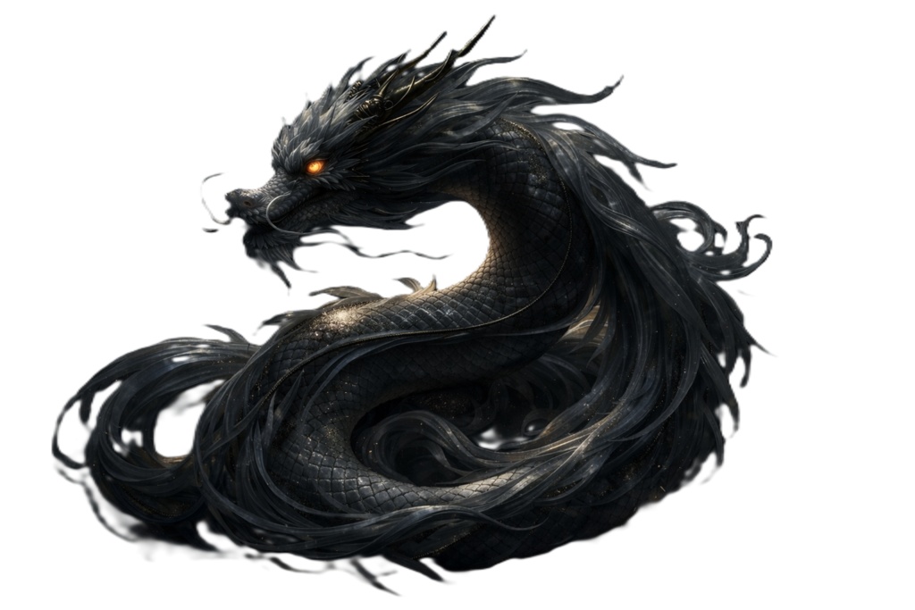 【動画用素材12枚】至高・黒金龍パック(白龍&黒金)背景透過・フルHD・ショート対応