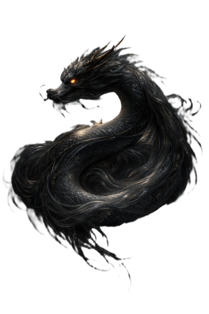 【動画用素材12枚】至高・黒金龍パック(白龍&黒金)背景透過・フルHD・ショート対応