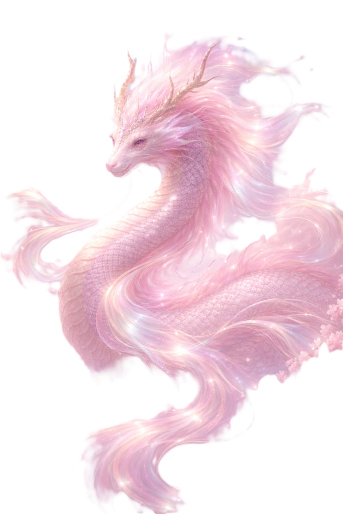 【動画編集・配信素材】桃龍パック:愛和と優美の輝き(背景透過・12枚封入)