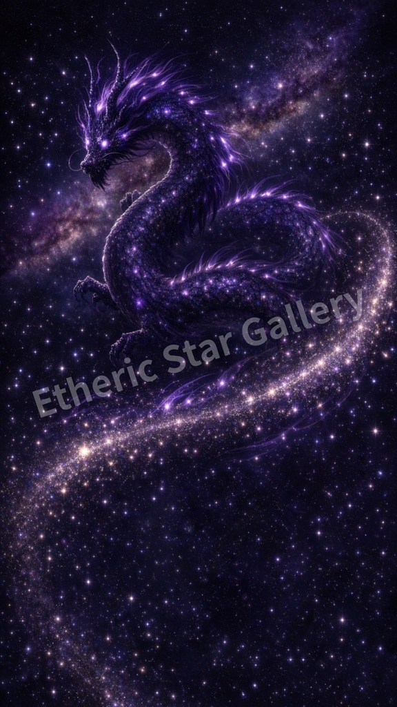 【動画編集・配信素材】紫龍パック:宇宙の叡智と魂の覚醒(背景透過・12枚封入)