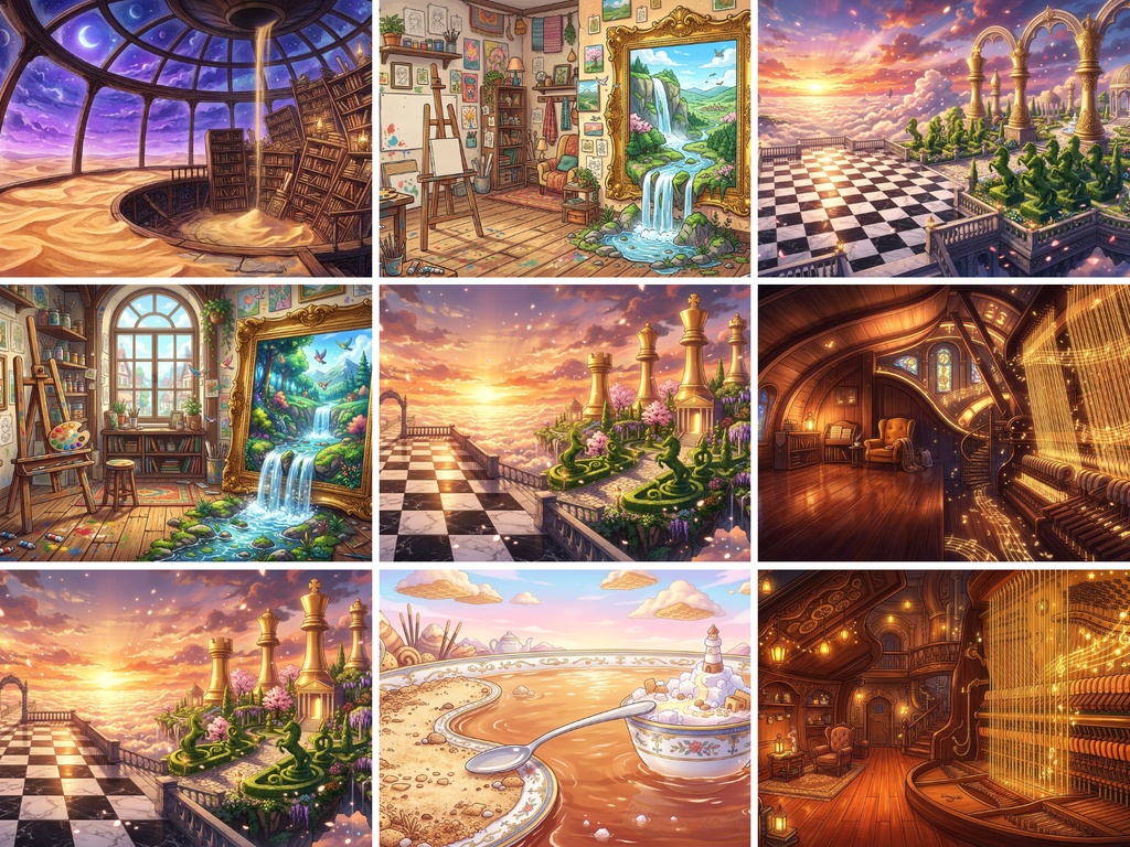 背景素材の宝石箱:日常から幻想的な世界まで「お楽しみ180枚セット」【無料配布/商用可】