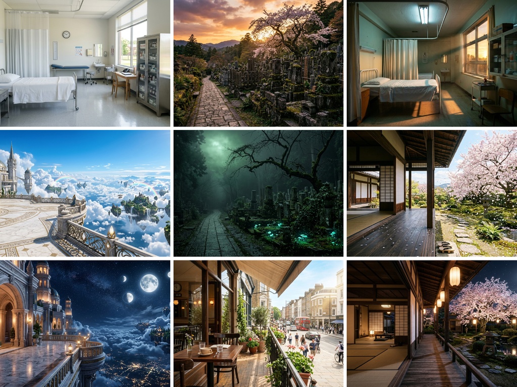 背景素材の宝石箱:日常から幻想的な世界まで「お楽しみ180枚セット」【無料配布/商用可】