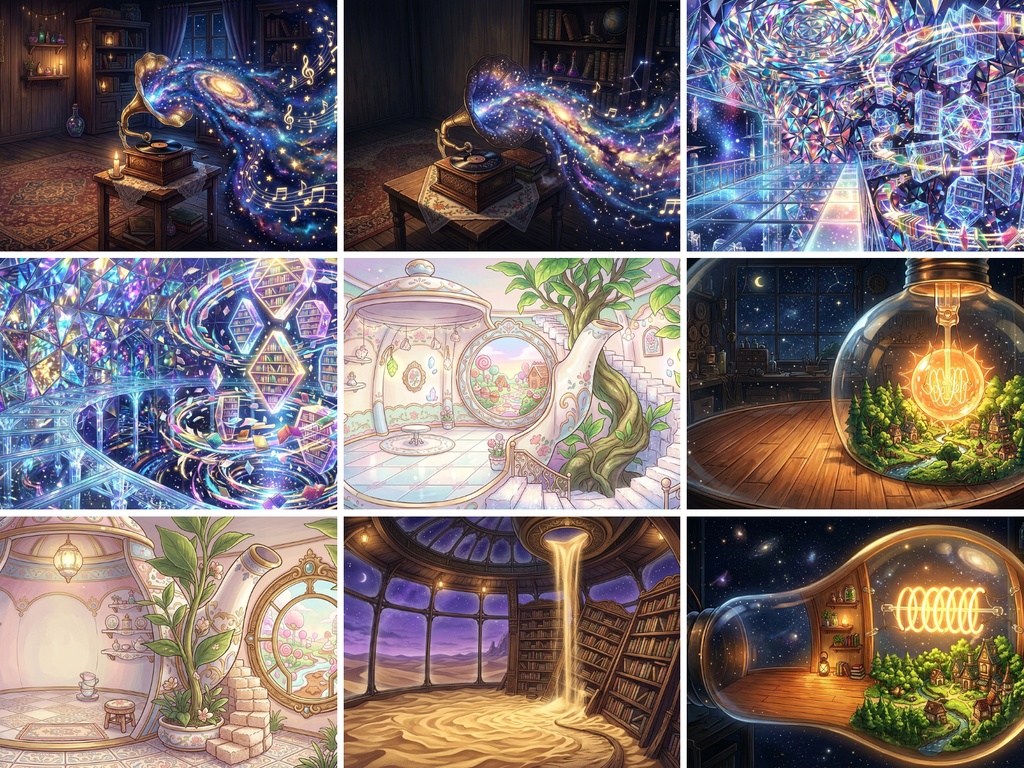 背景素材の宝石箱:日常から幻想的な世界まで「お楽しみ180枚セット」【無料配布/商用可】