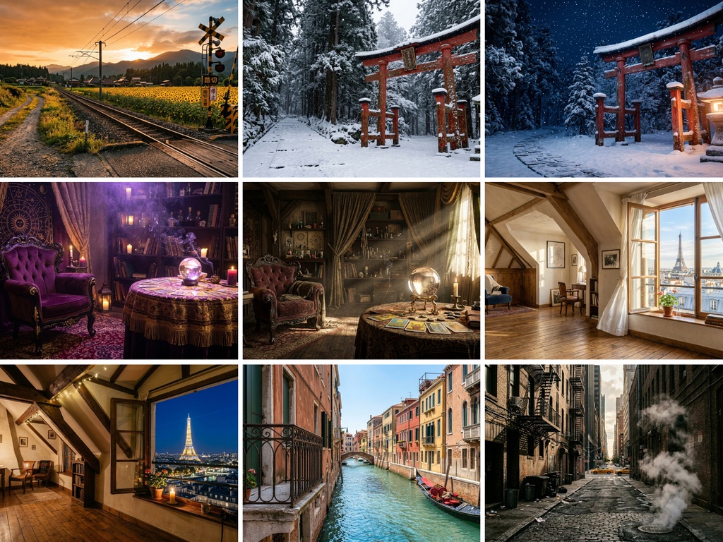 背景素材の宝石箱:日常から幻想的な世界まで「お楽しみ180枚セット」【無料配布/商用可】