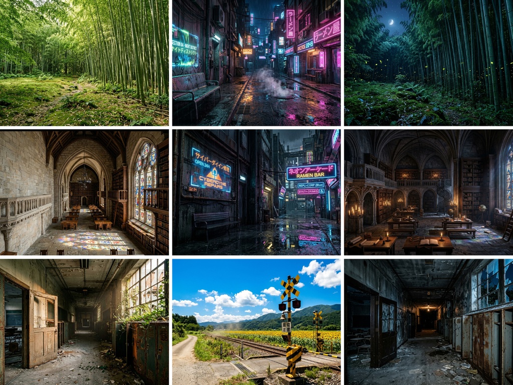 背景素材の宝石箱:日常から幻想的な世界まで「お楽しみ180枚セット」【無料配布/商用可】