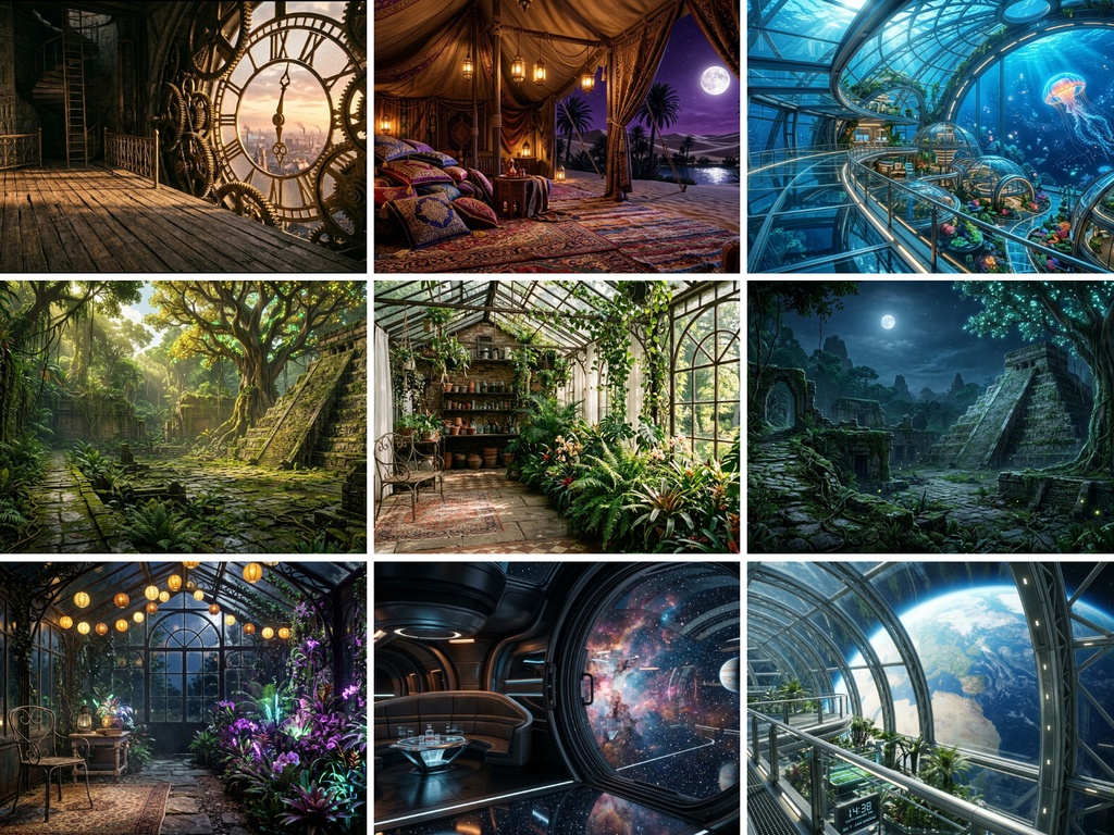 背景素材の宝石箱:日常から幻想的な世界まで「お楽しみ180枚セット」【無料配布/商用可】