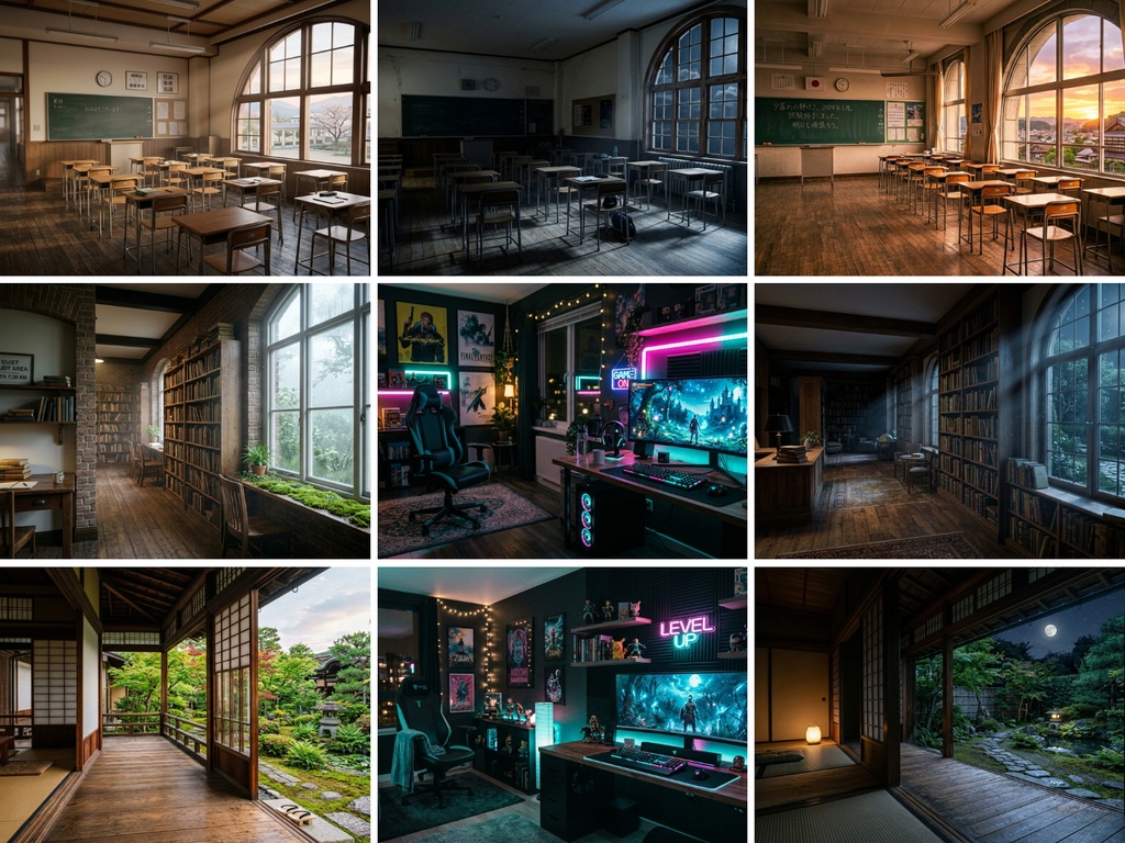 背景素材の宝石箱:日常から幻想的な世界まで「お楽しみ180枚セット」【無料配布/商用可】