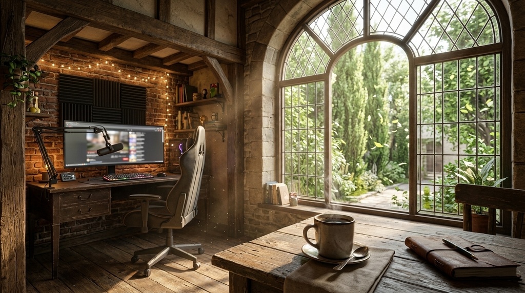 【無料】動く背景+静止画:カフェ・昼夜4点セット