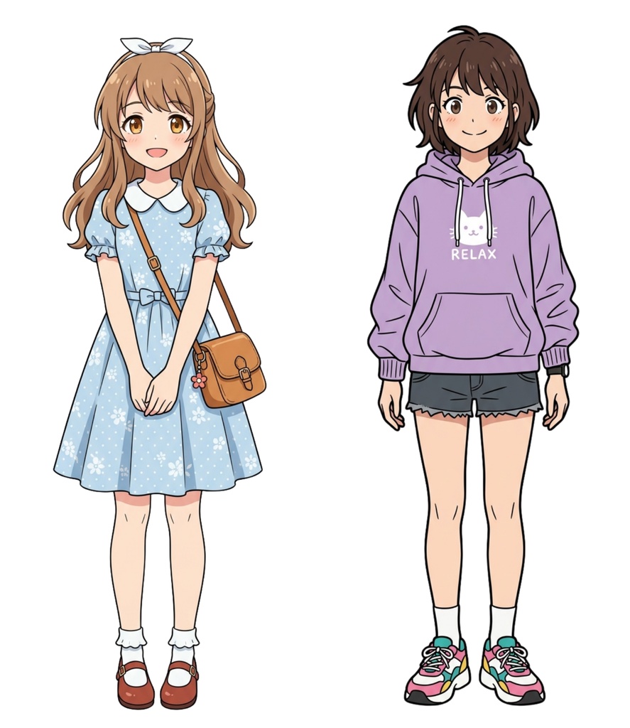 【背景透過済】ふわふわ可愛い美少女キャラ50枚セット(商用利用OK・高画質)