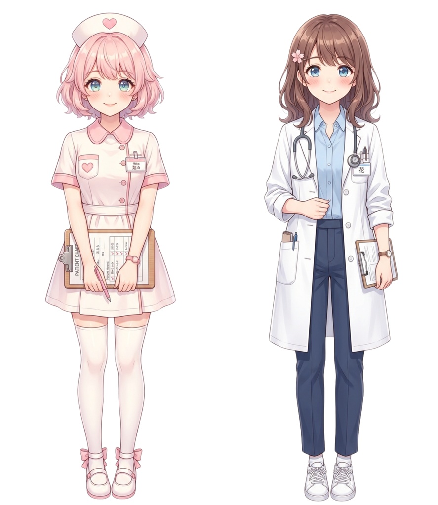 【背景透過済】ふわふわ可愛い美少女キャラ50枚セット(商用利用OK・高画質)