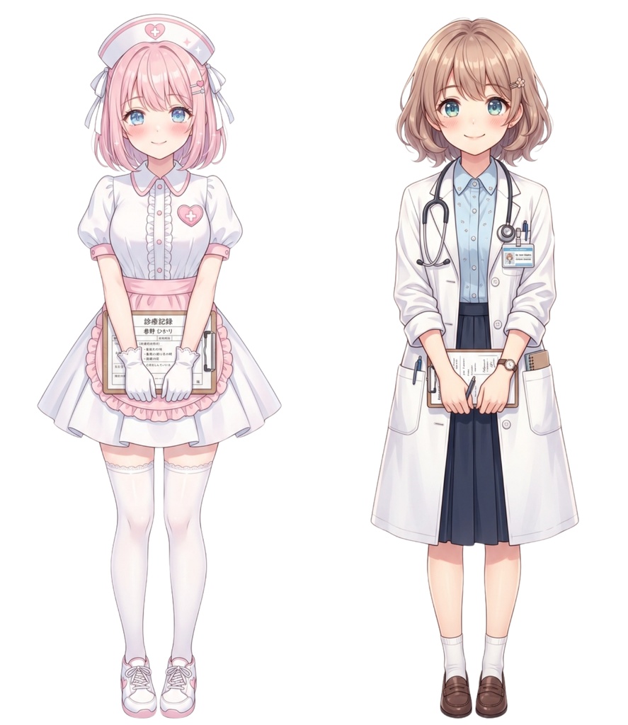 【背景透過済】ふわふわ可愛い美少女キャラ50枚セット(商用利用OK・高画質)