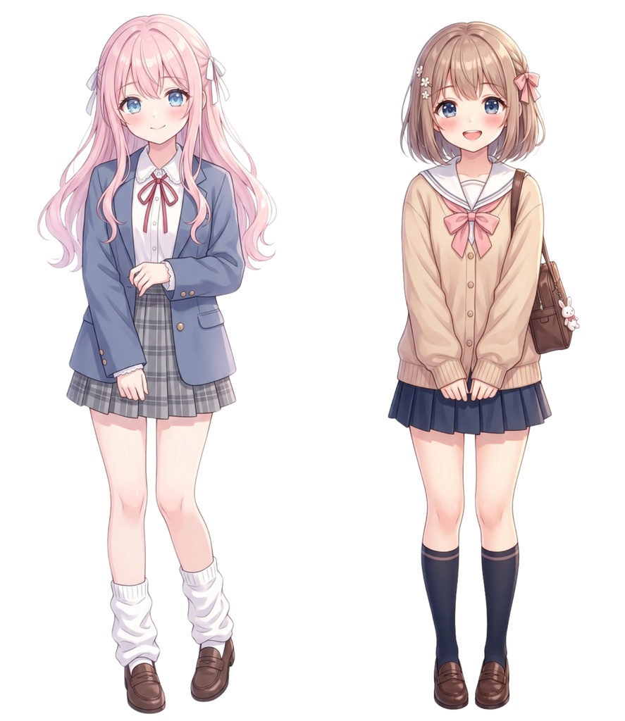 【背景透過済】ふわふわ可愛い美少女キャラ50枚セット(商用利用OK・高画質)