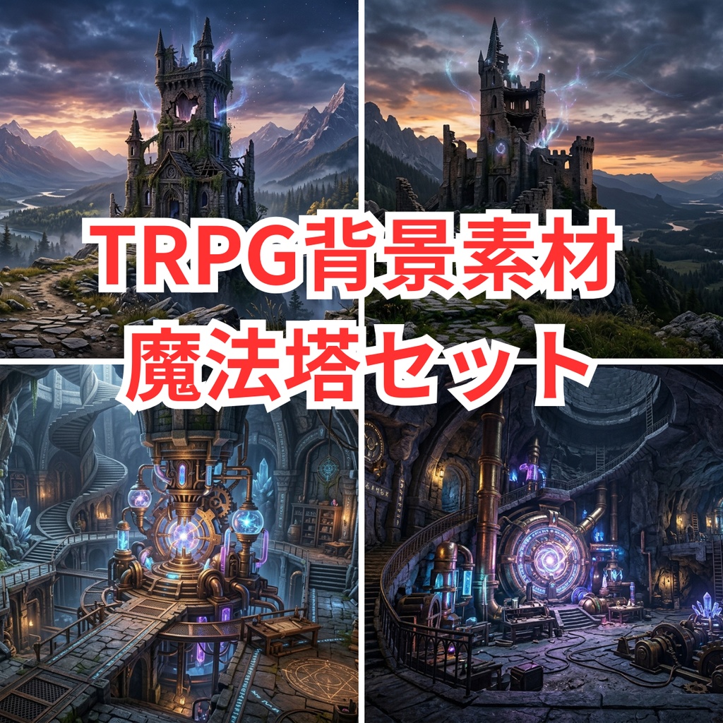 TRPG背景素材【魔法塔】セット
