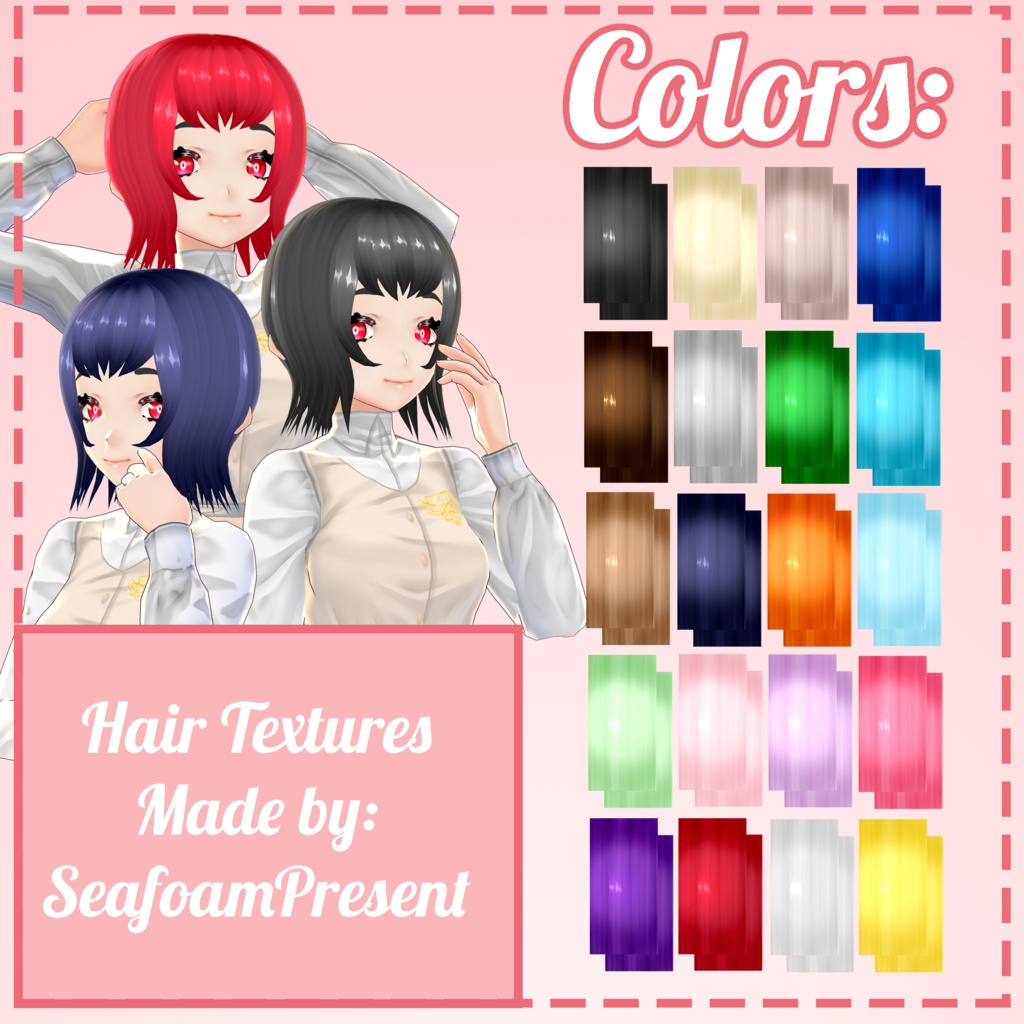 Vroid Hair Texture Png / This application runs on windows and mac and