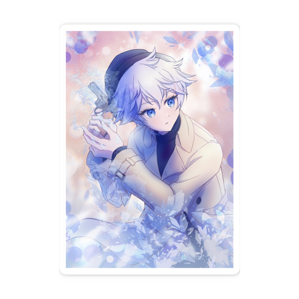 氷の魔弾スマホステッカー