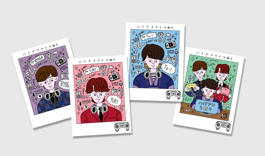 チェキ風イラストカード（ランダム）