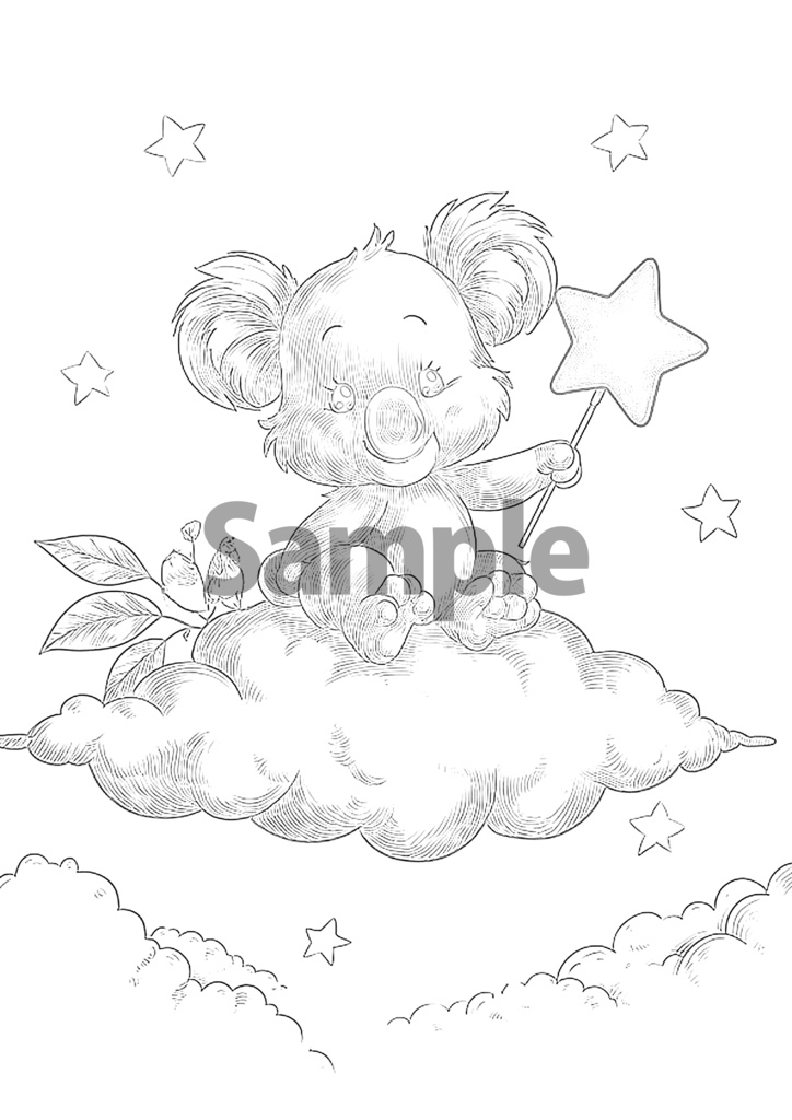 ぬりえのもり Vol.2 -空と雲のどうぶつたち-