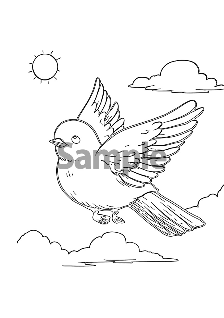 ぬりえのもり Vol.2 -空と雲のどうぶつたち-