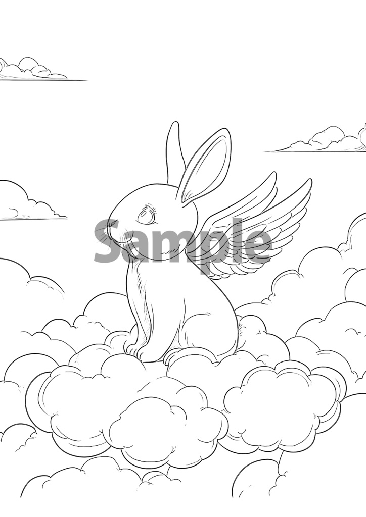 ぬりえのもり Vol.2 -空と雲のどうぶつたち-