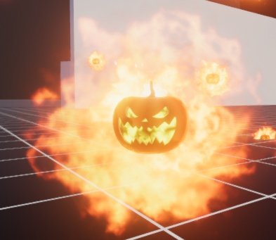 Flaming Pumpkins/Skulls