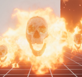 Flaming Pumpkins/Skulls