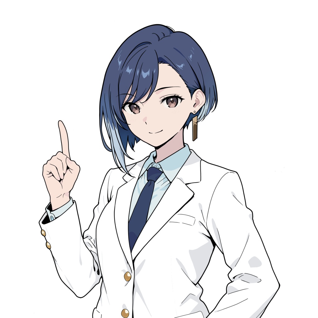 【商用可】お客様の目を引く視線誘導・案内用キャラ素材「水崎杏奈」基本セット(5枚入)