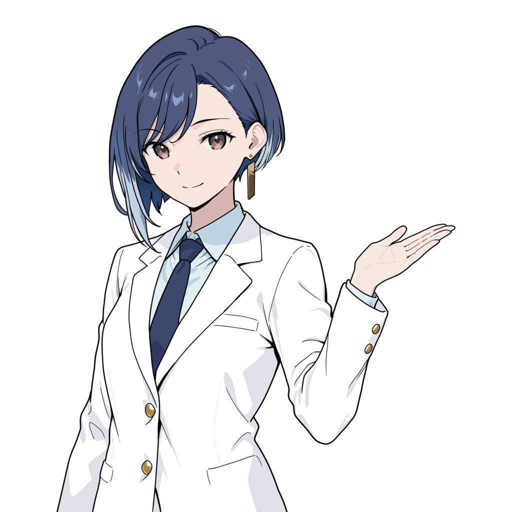 【商用可】お客様の目を引く視線誘導・案内用キャラ素材「水崎杏奈」基本セット(5枚入)