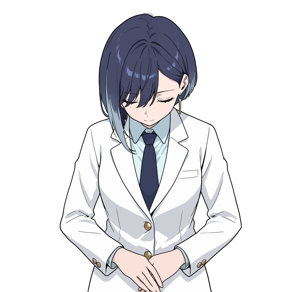 【商用可】お客様の目を引く視線誘導・案内用キャラ素材「水崎杏奈」基本セット(5枚入)