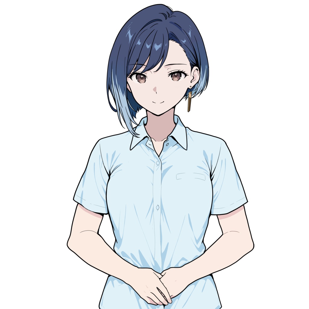 【商用可】オールシーズン対応・視線誘導キャラ素材「水崎杏奈」コンプリート10枚セット(夏服・冬服網羅)