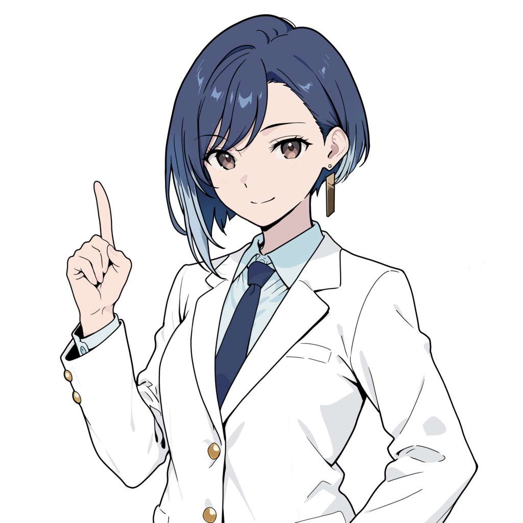 【商用可】オールシーズン対応・視線誘導キャラ素材「水崎杏奈」コンプリート10枚セット(夏服・冬服網羅)