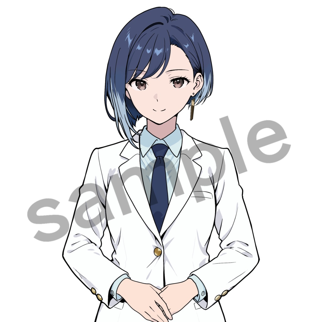 【商用可】オールシーズン対応・視線誘導キャラ素材「水崎杏奈」コンプリート10枚セット(夏服・冬服網羅)