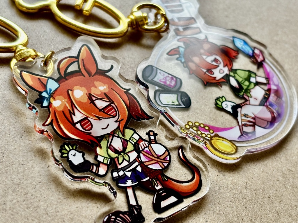 タキオン丸底フラスコ アクリルキーホルダー