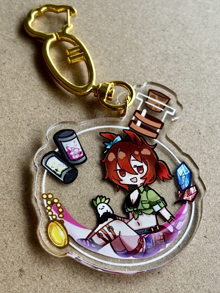 タキオン丸底フラスコ　アクリルキーホルダー