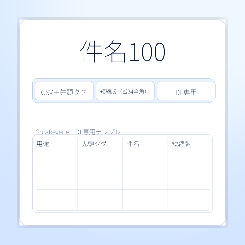 【即コピペ】ビジネスメール件名100|CSV+TXT|用途・先頭タグ・件名・短縮版