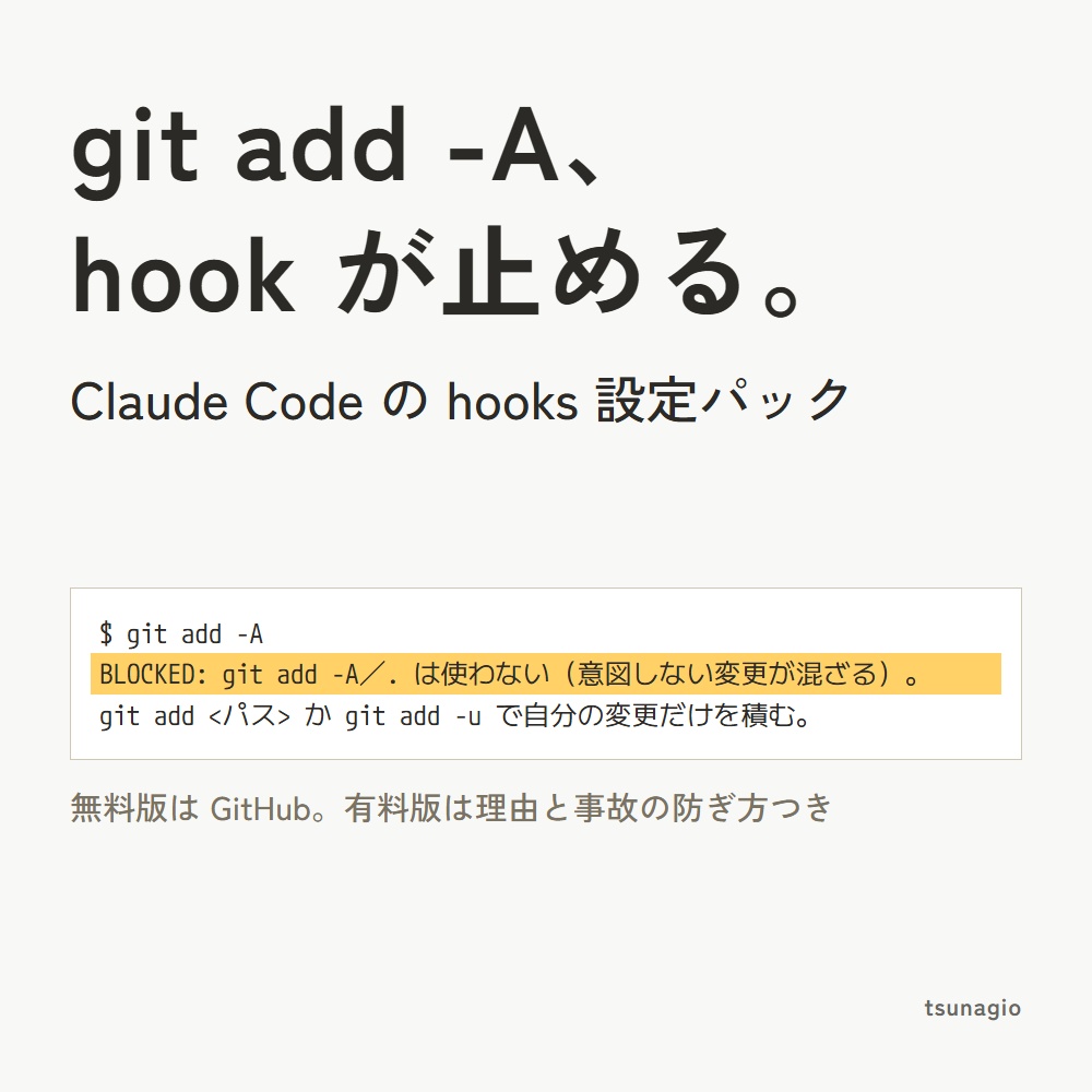 Claude Code 設定パック|副業・個人開発の安全柵