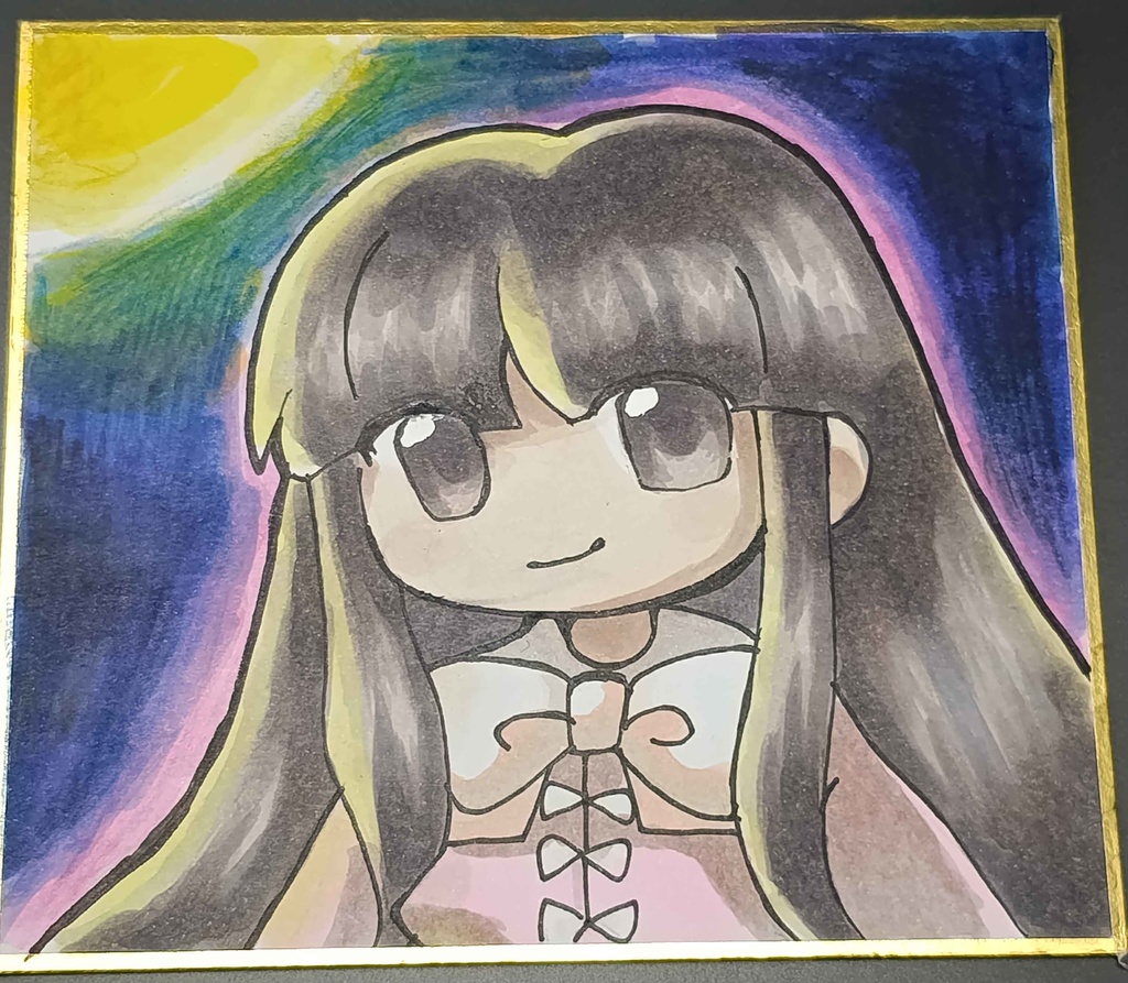 東方project 手描き色紙（小）蓬莱山輝夜 - こん - BOOTH