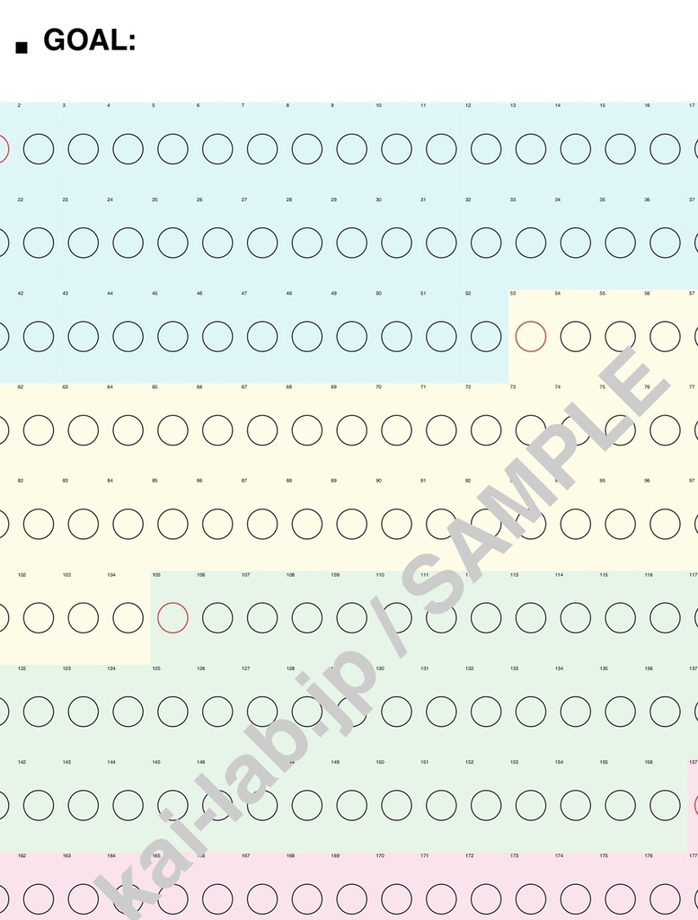 人生週トラッカー｜5年間の時間を可視化する習慣ポスター