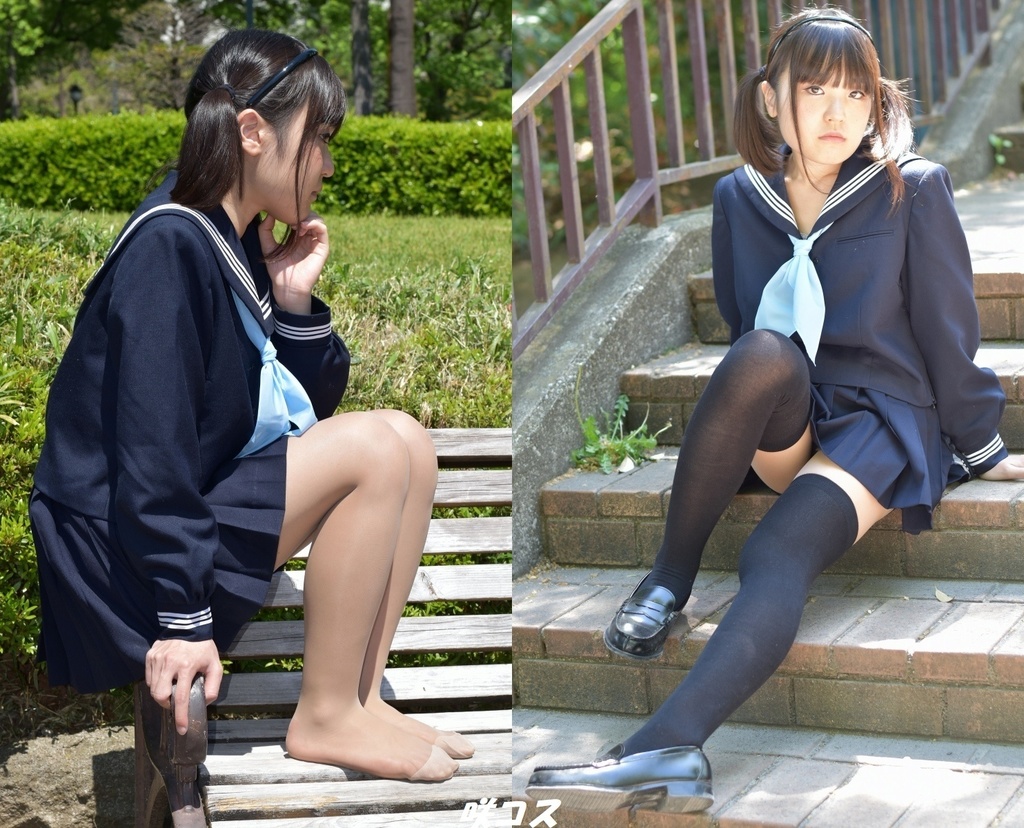 女子高生パンストとソックス カバコ 