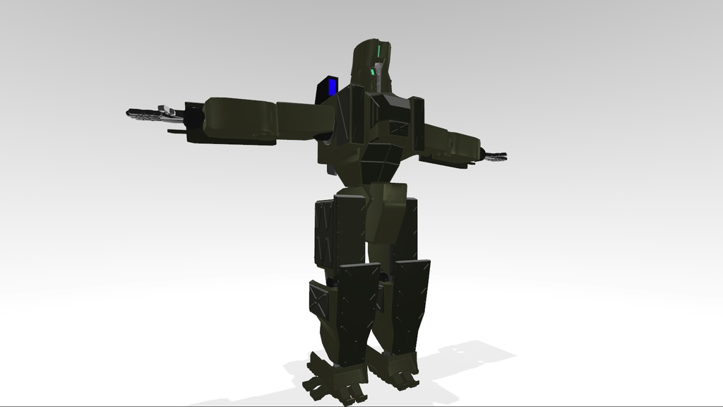 オリジナル3Dモデル 「BaseFrame Type01」+「外装02番」セット【VRC想定アバター】