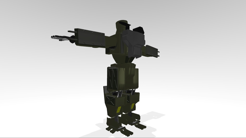 オリジナル3Dモデル 「BaseFrame Type01」+「外装02番」セット【VRC想定アバター】