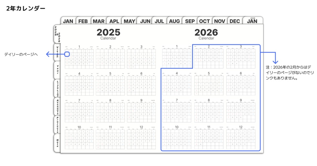 【1月始まり】2025年デジタルプランナーシンプルでおしゃれ月曜はじまり
