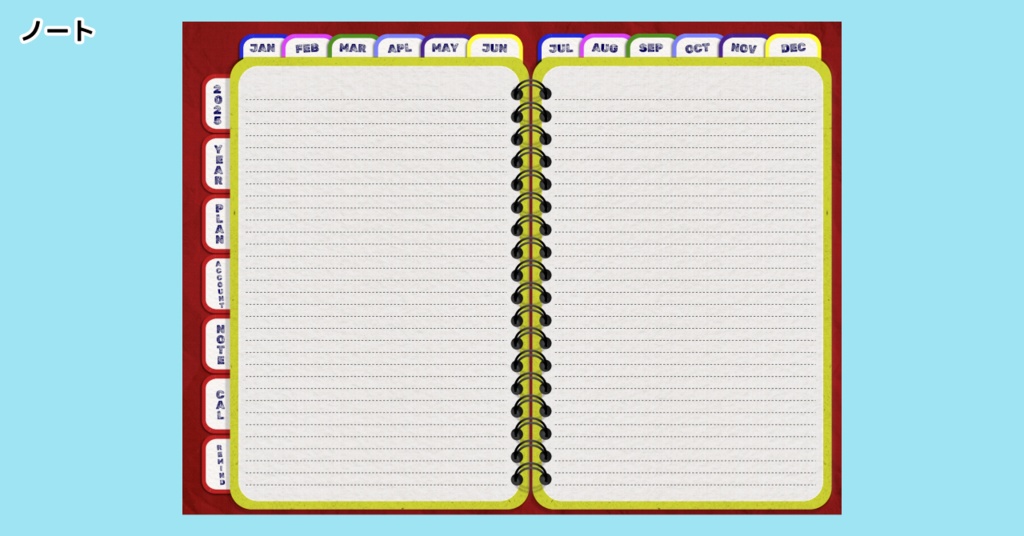 【1月始まり】2025年デジタルプランナーかわいいアメ雑風デザインGoodnote専用icloudカレンダー,リマインダー追加リンク付き【月曜始まり】