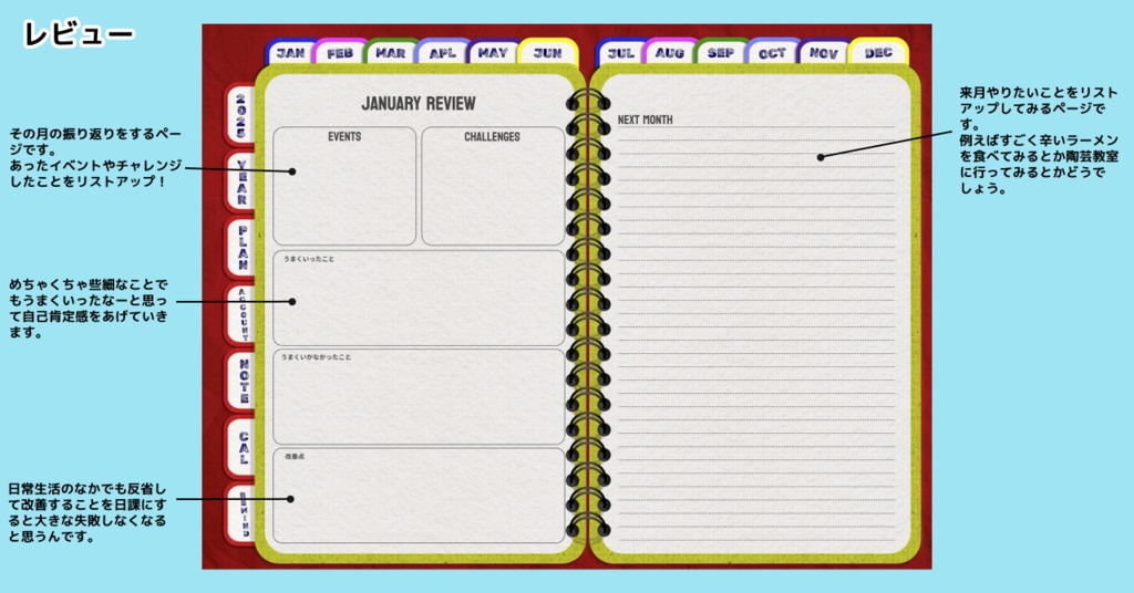 【1月始まり】2025年デジタルプランナーかわいいアメ雑風デザインGoodnote専用icloudカレンダー,リマインダー追加リンク付き【月曜始まり】