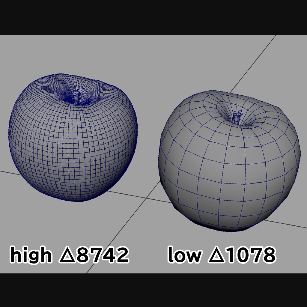 【3Dモデル】ちょっとリアルなりんご
