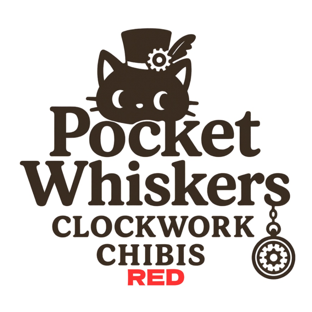 Pocket Whiskers Clockwork Chibis R5|ゴシック&クロックワーク風チビ猫クリップアート(デジタル素材)