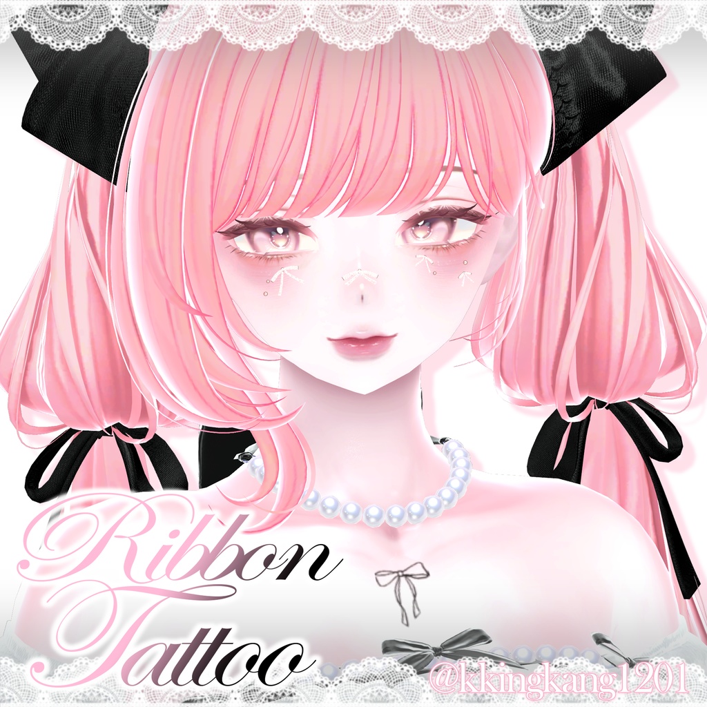 【10アバター対応】୨୧ Ribbon Tattoo ୨୧