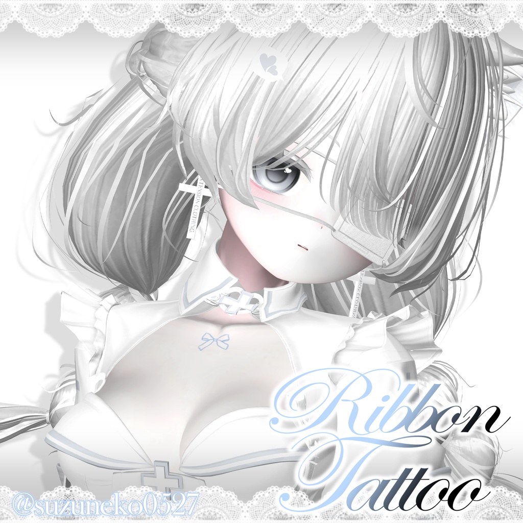 【10アバター対応】୨୧ Ribbon Tattoo ୨୧