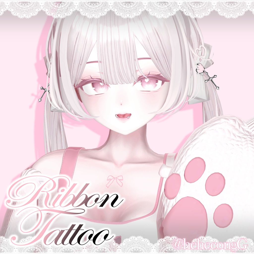【10アバター対応】୨୧ Ribbon Tattoo ୨୧