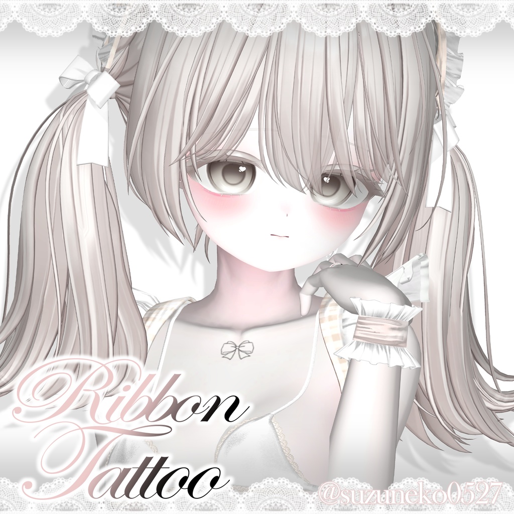 【10アバター対応】୨୧ Ribbon Tattoo ୨୧