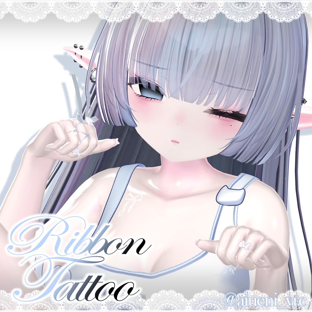 【10アバター対応】୨୧ Ribbon Tattoo ୨୧